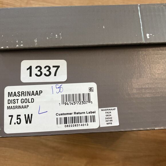 Style & Co Masrinaa Block-Heel Ankle Bootie Distressed Gold Size 7.5W NIB - Picture 4 of 13